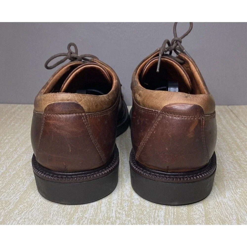 Johnston & Murph Men's Leather Shoes Size 9.5 Brown Lace-Up